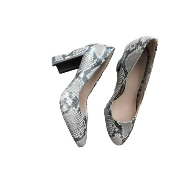 AD & Daughters Size 8.5 Snakeskin Leather Heels EUC - Picture 1 of 3